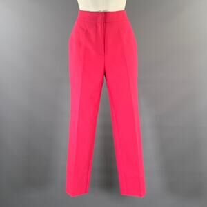 MSGM Size M Pink Polyester Blend Zip Fly Dress Pants